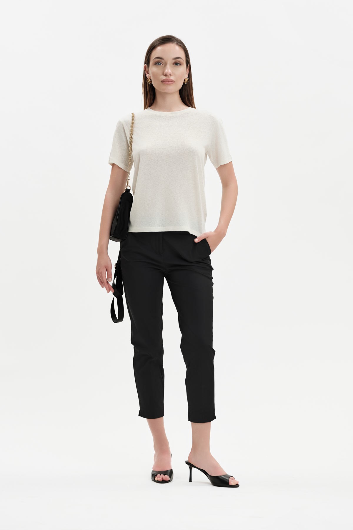 T-SHIRT OVERSIZE MISTO LINO - WW31175