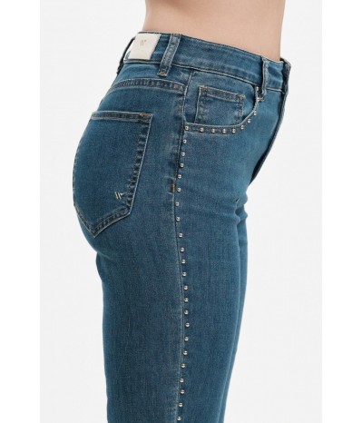 OFELIA - REGULAR HIGH WAIST CON BORCHIE 7oz. - WW31201