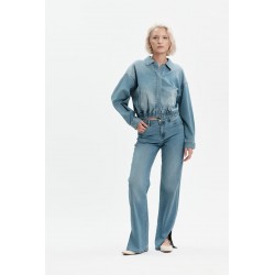 MARTA - PALAZZO DENIM CON SPACCO 7oz - WW31204