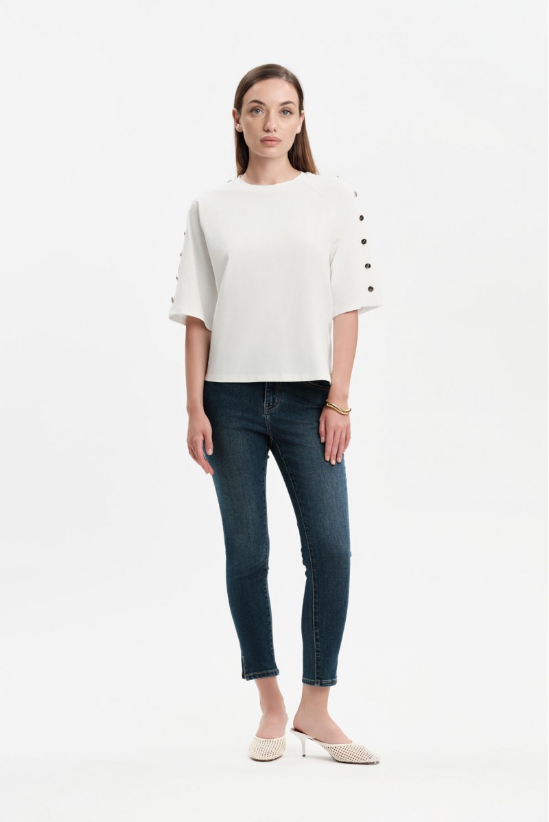 DAFNE - SKINNY DENIM CON SPACCHETTO LATERALE - WW31215