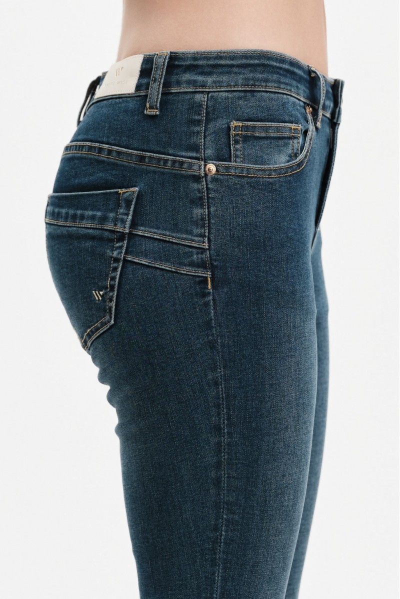 WHITE WISE DAFNE - SKINNY DENIM CON SPACCHETTO LATERALE - WW31215 