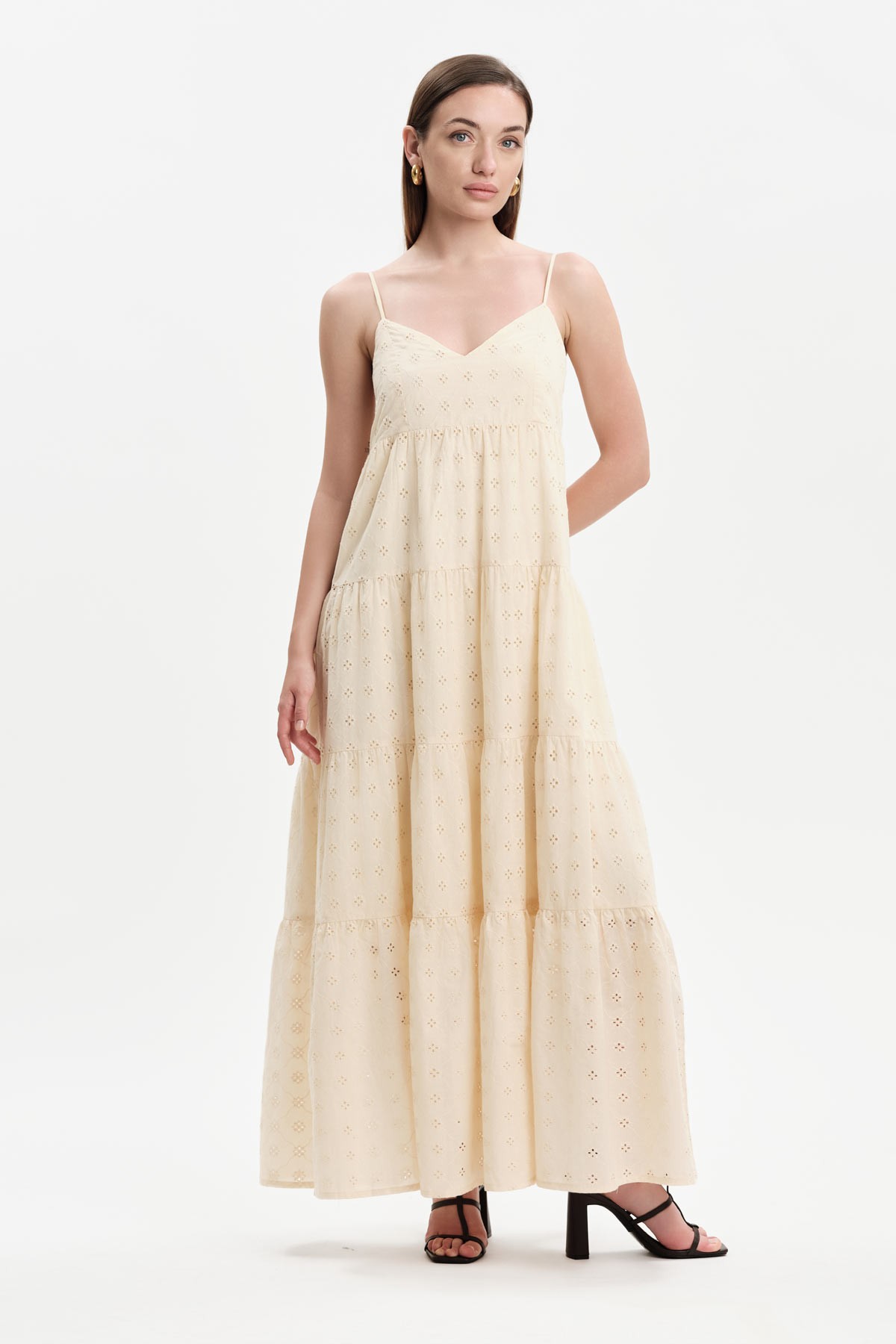 ABITO LUNGO A BRETELLINE SANGALLO - WW31508