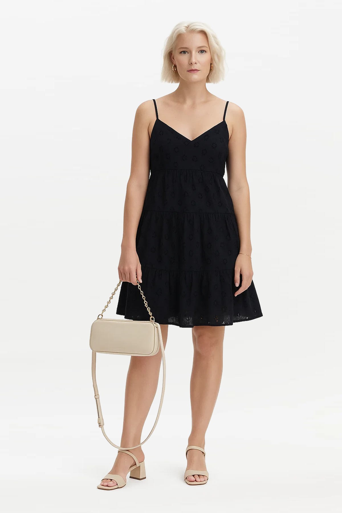 ABITO CORTO A BRETELLINE SANGALLO - WW31509