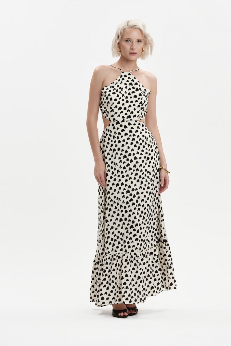 ABITO LUNGO SCOLLO ALL'AMERICANA FANTASIA - WW31525