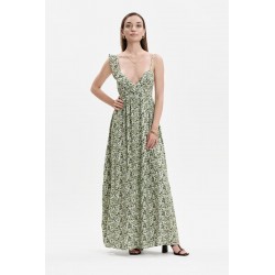 ABITO LUNGO A BRETELLINE FANTASIA FLOREALE - WW31539