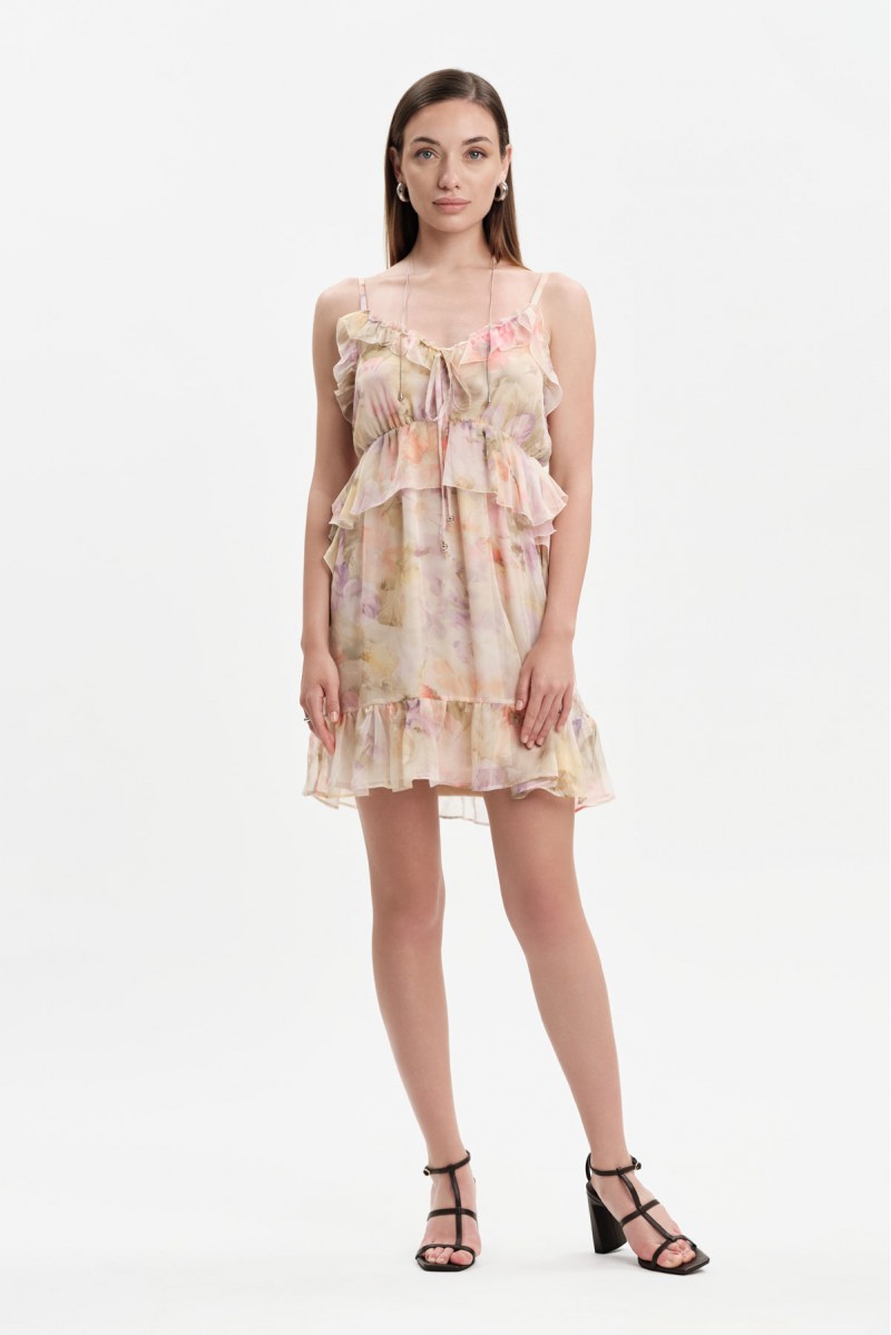 WHITE WISE ABITO CORTO A BALZE - WW31601 