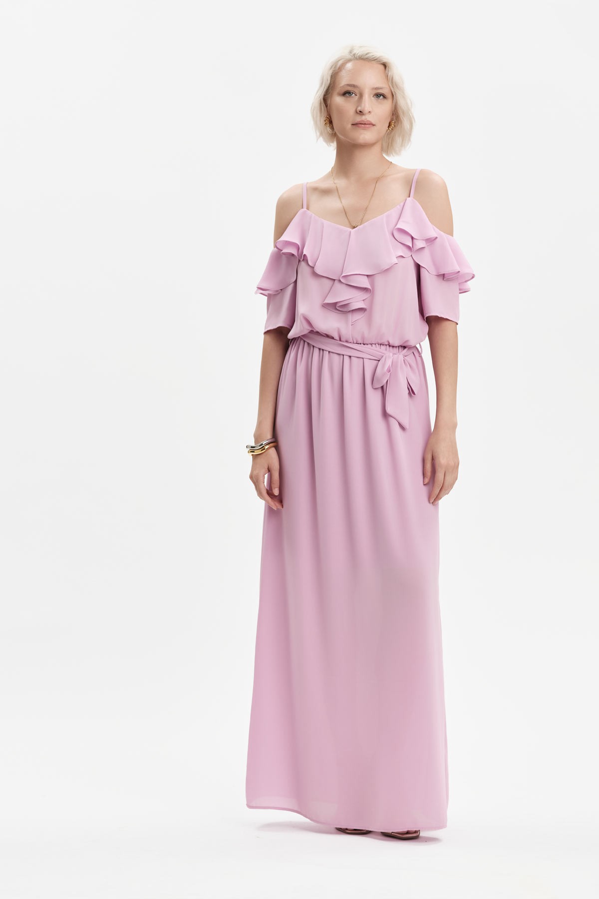 ABITO LUNGO A BALZE - WW31614