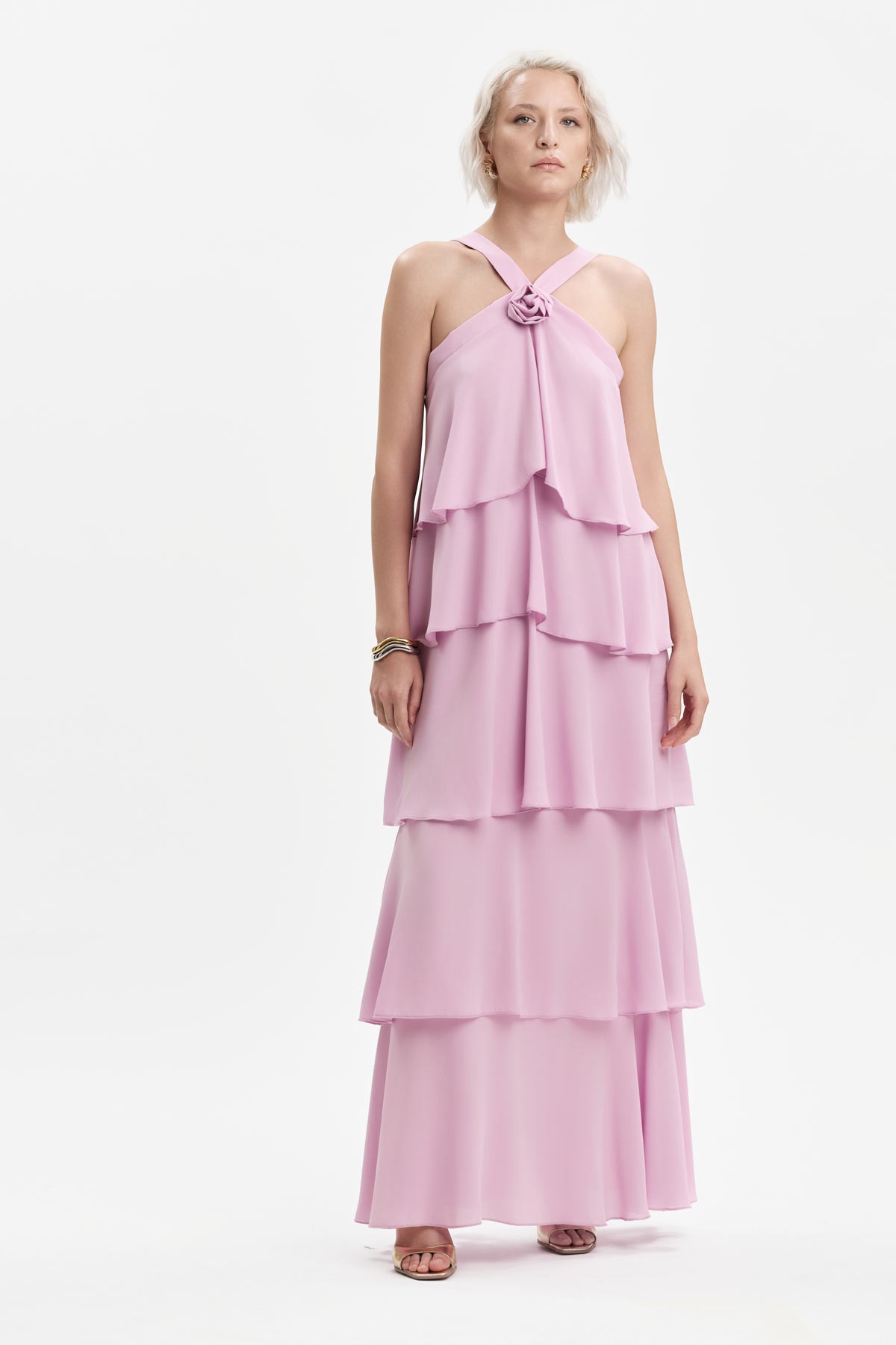 ABITO A BALZE IN GEORGETTE - WW31669