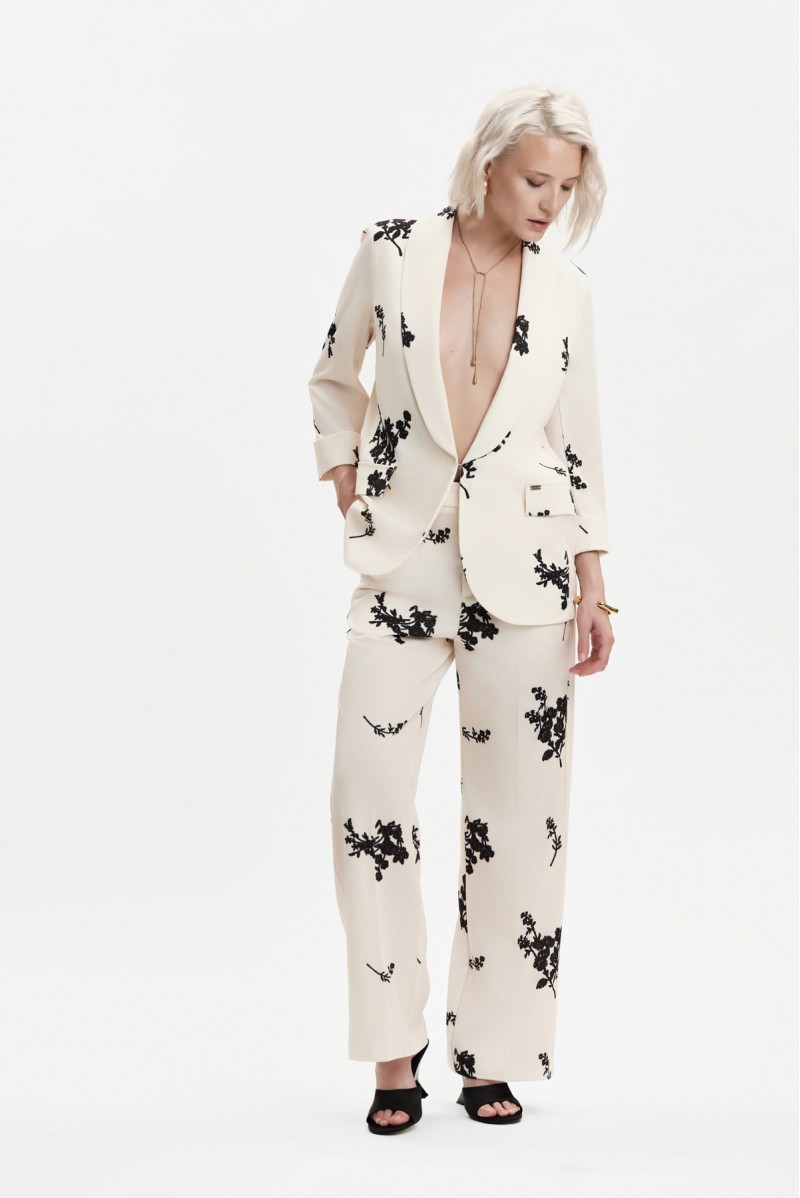 WHITE WISE PANTALONI STAMPA FLOREALE - WW31719 