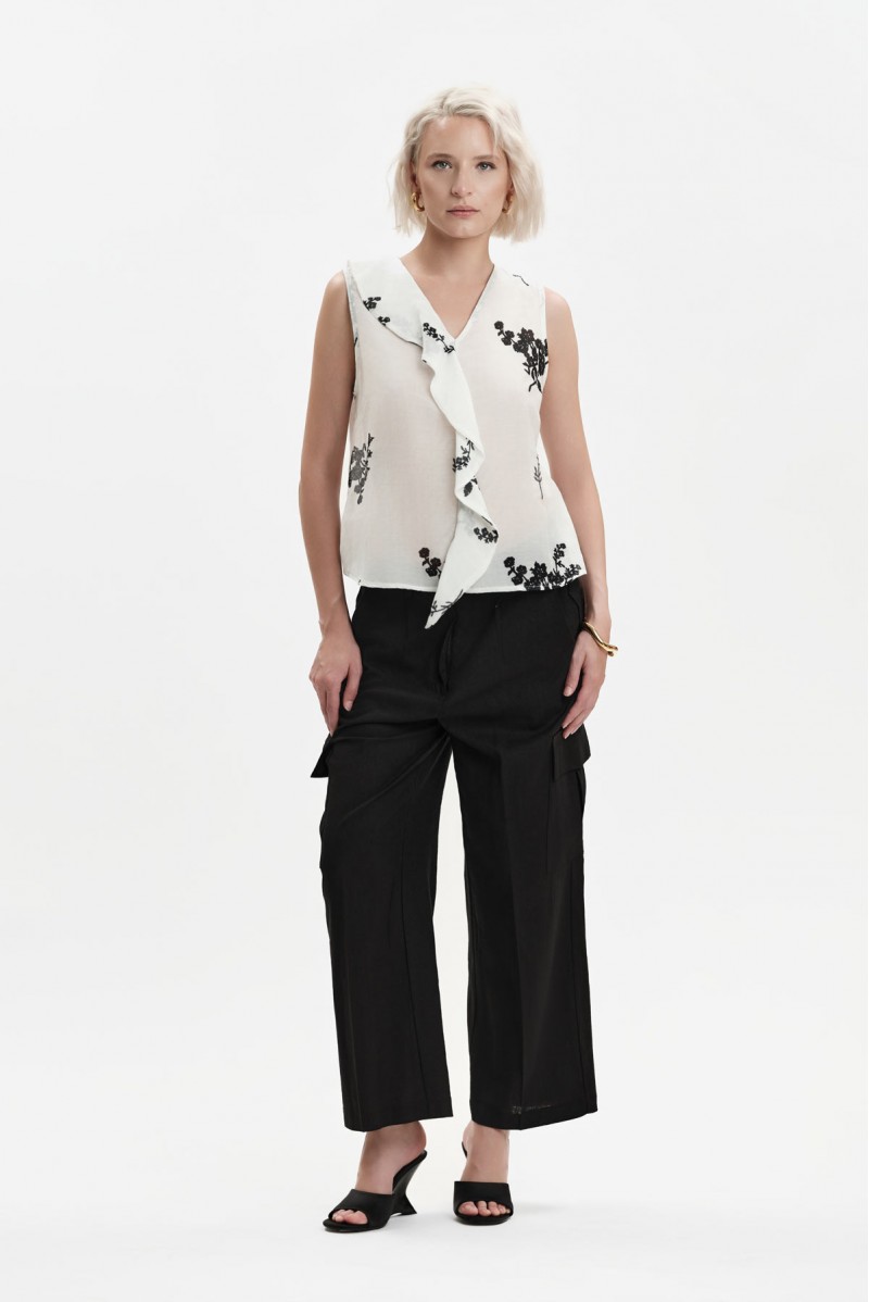 WHITE WISE TOP IN MUSSOLA FANTASIA - WW31961 