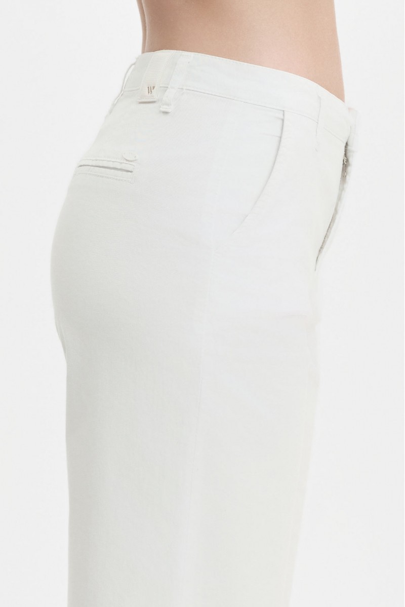 WHITE WISE PANTALONI AMPI TASCA AMERICA GABARDINA - WW31411 