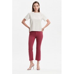 PANTALONI A ZAMPETTA SFRANGIATI GABARDINA - WW31412