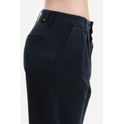 PANTALONI CON PINCES E RISVOLTO GABARDINA - WW31413