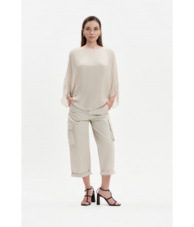 PANTALONI CARGO IN GABARDINA - WW31414