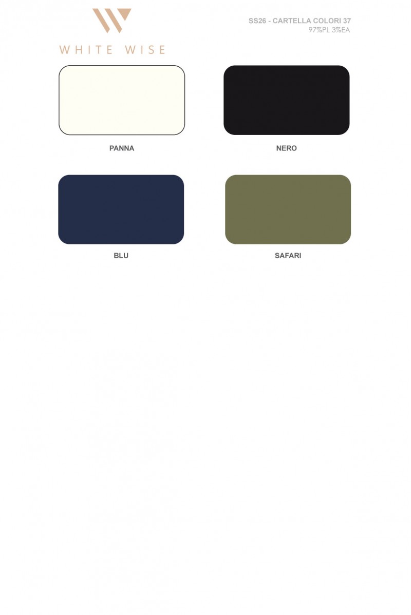 WHITE WISE TOP IN RASO CON PIZZO - WW31618 