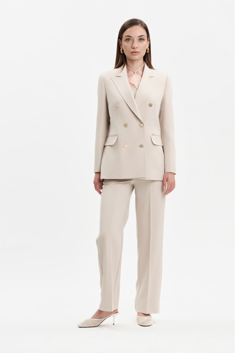 WHITE WISE PANTAPALAZZO BI-STRETCH - WW31709 