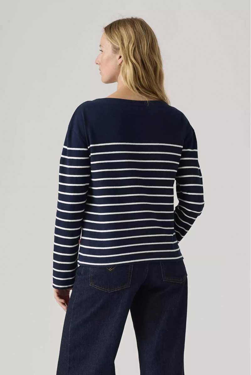 LEVIS MAGLIA SCOLLO BARCA JEANSERIA