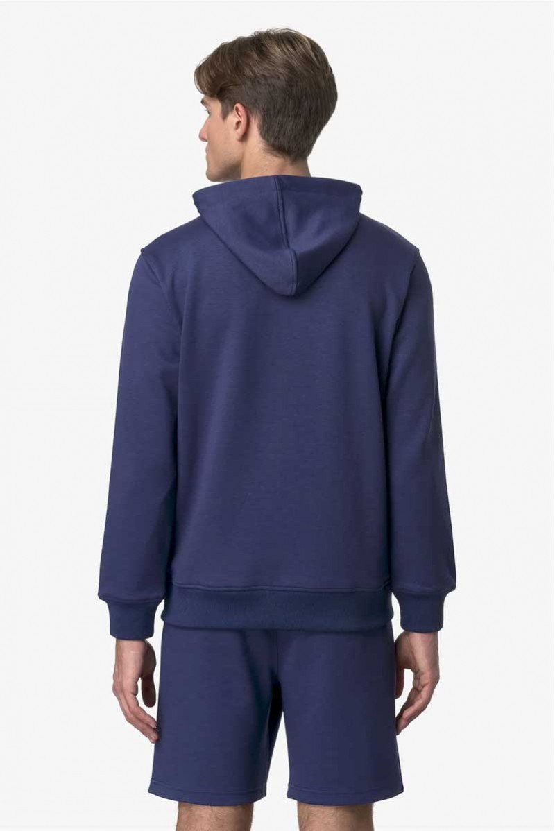 K.WAY FELPA ZIP CAPPUCCIO CASUAL