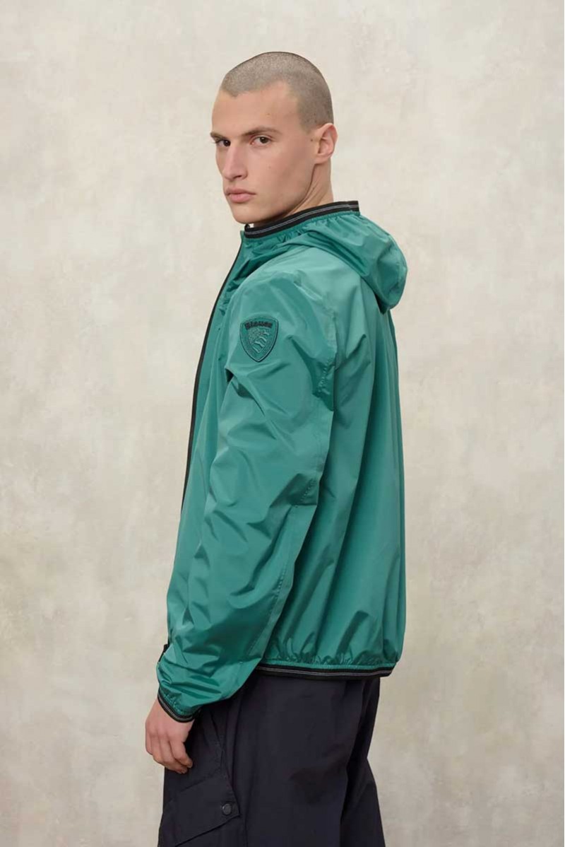 BLAUER GIUBBOTTO CON CAPPUCCIO CASUAL