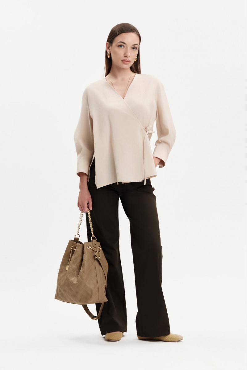 WHITE WISE SANDY - BORSA A SECCHIELLO TRAPUNTATA - WB31012 