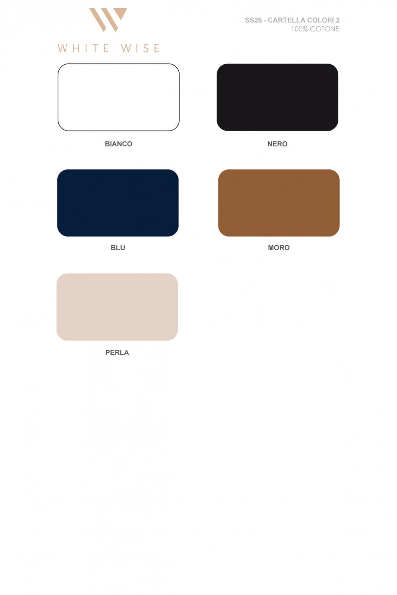 WHITE WISE T SHIRT A MANICA CORTA FILO DI SCOZIA - WU31000 