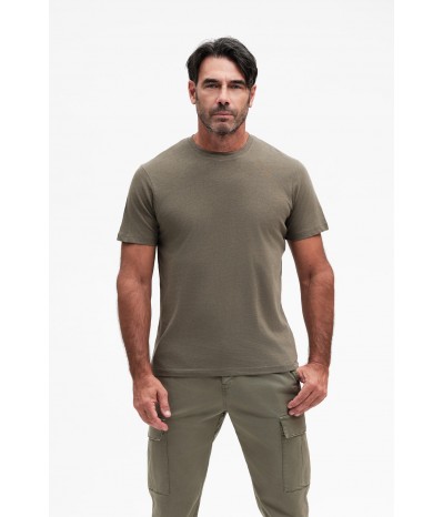 T SHIRT A MANICA CORTA MISTO LINO - WU31010