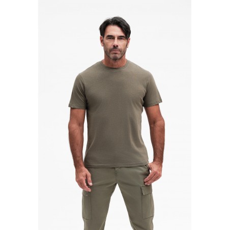 T SHIRT A MANICA CORTA MISTO LINO - WU31010