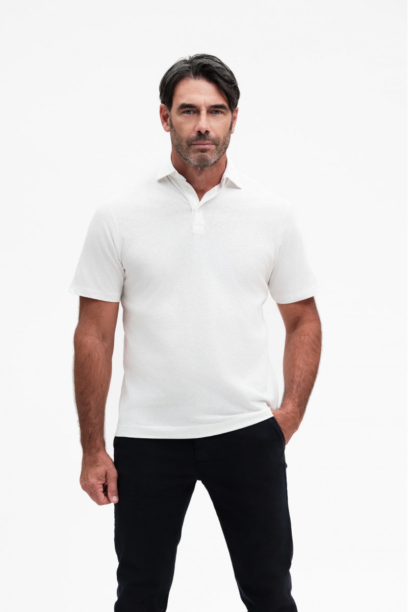 POLO MANICA CORTA  MISTO LINO - WU31011