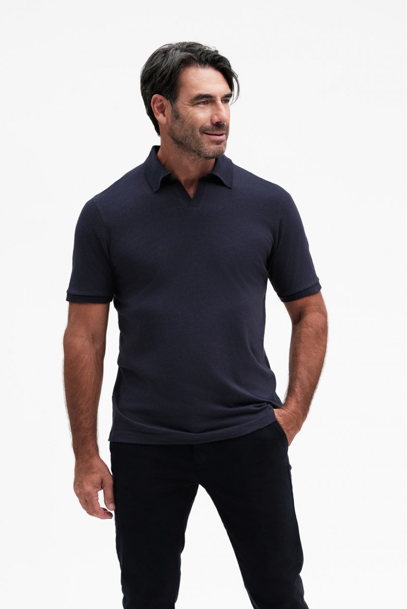 POLO DERBY MANICA CORTA MISTO LINO - WU31012