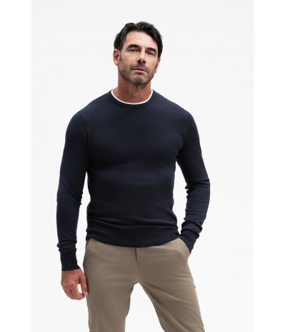 GIROCOLLO CON COLLO TAGLIO VIVO COTONE GG14 - WU31058