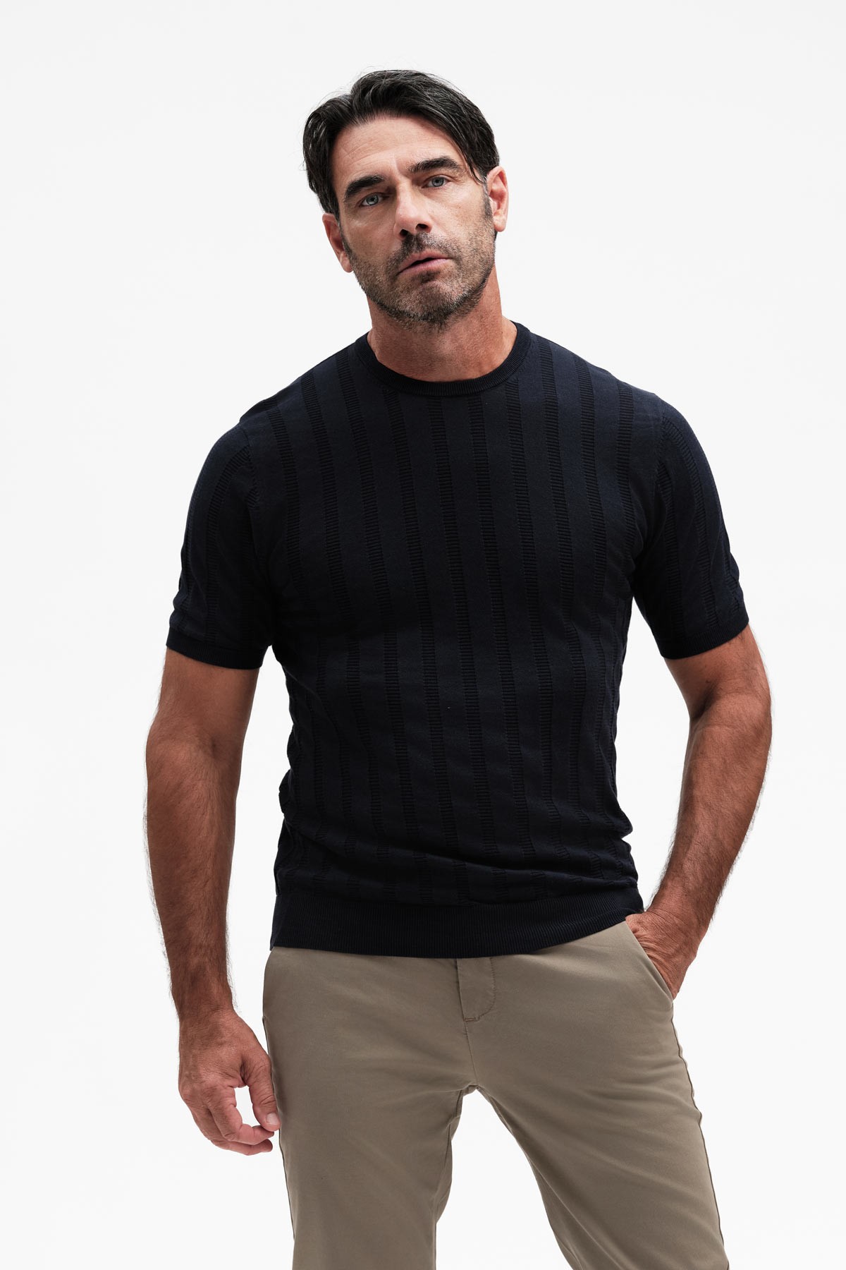 GIROCOLLO MANICA CORTA COSTA PIATTA COTONE GG14 - WU31081