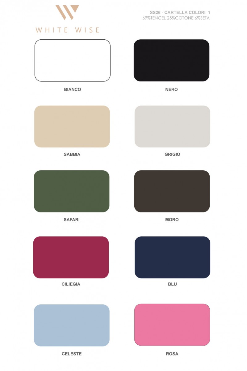 WHITE WISE MAGLIA A MANICA CORTA IN VISCOSA SETA - WW31001 