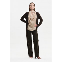 CARDIGAN CON ALLACCIO IN MISTO LINO - WW31044