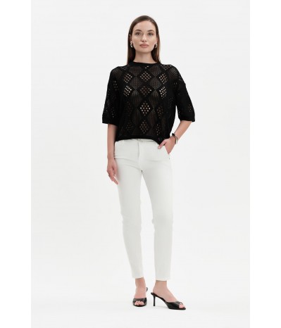 MAGLIA OVER LAVORAZIONE TRAFORO - WW31060