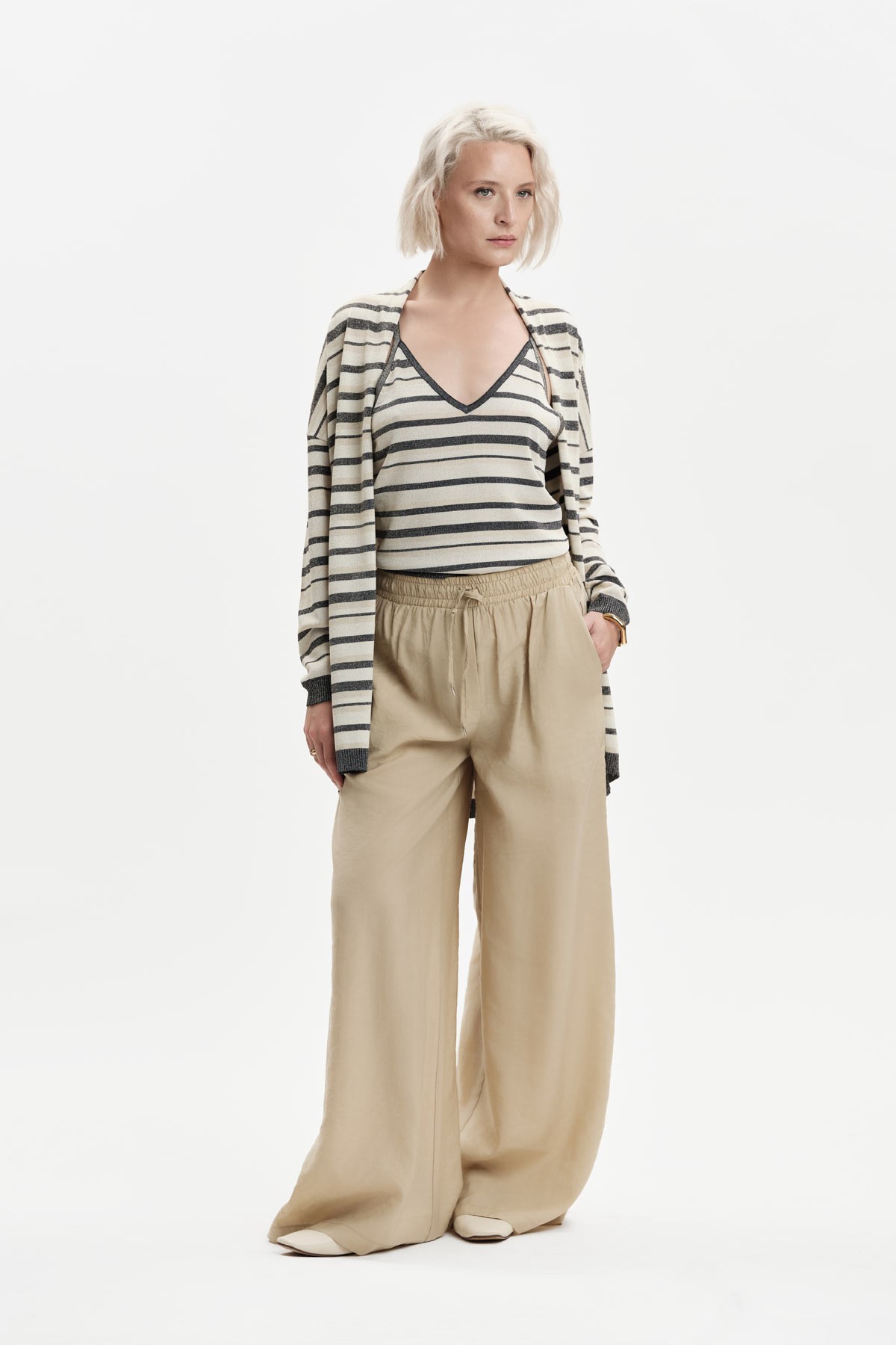 CARDIGAN RIGHE LUREX - WW31067_A