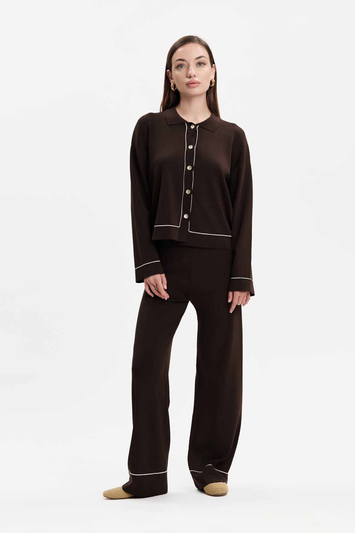 PANTALONI CON PIPING - WW31091