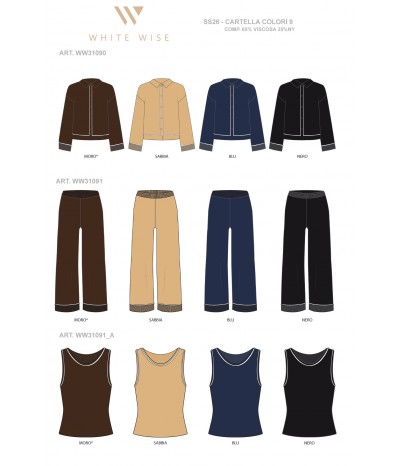 PANTALONI CON PIPING - WW31091