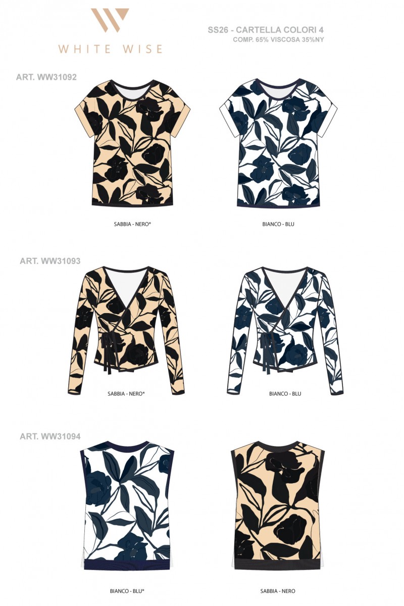 WHITE WISE CARDIGAN FANTASIA CON INCROCIO - WW31093 