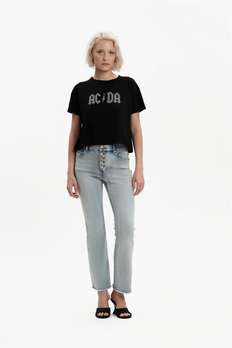 CROP TOP SCRITTA ACiDA - WW31101