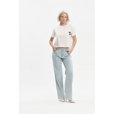 CROP TOP APPLICAZIONE CHERRY - WW31107