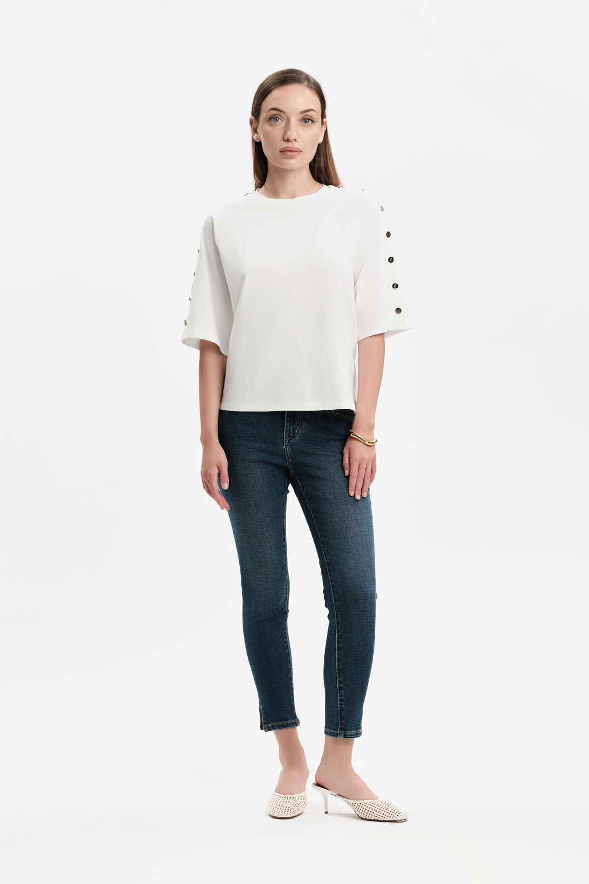 MAGLIA MANICA RAGLAN CON BOTTONI - WW31152