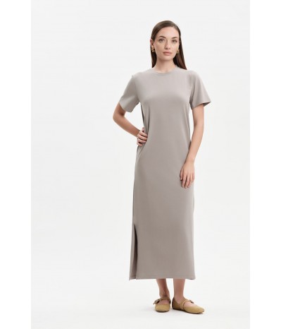 MAXI ABITO T-SHIRT CON SPACCO - WW31169