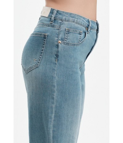 MARTA - PALAZZO DENIM CON SPACCO 7oz - WW31204