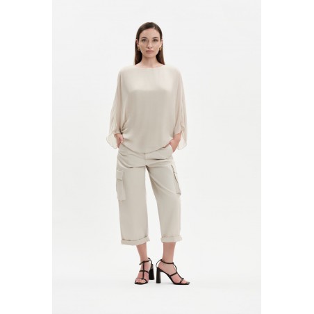 PANTALONI CARGO IN GABARDINA - WW31414