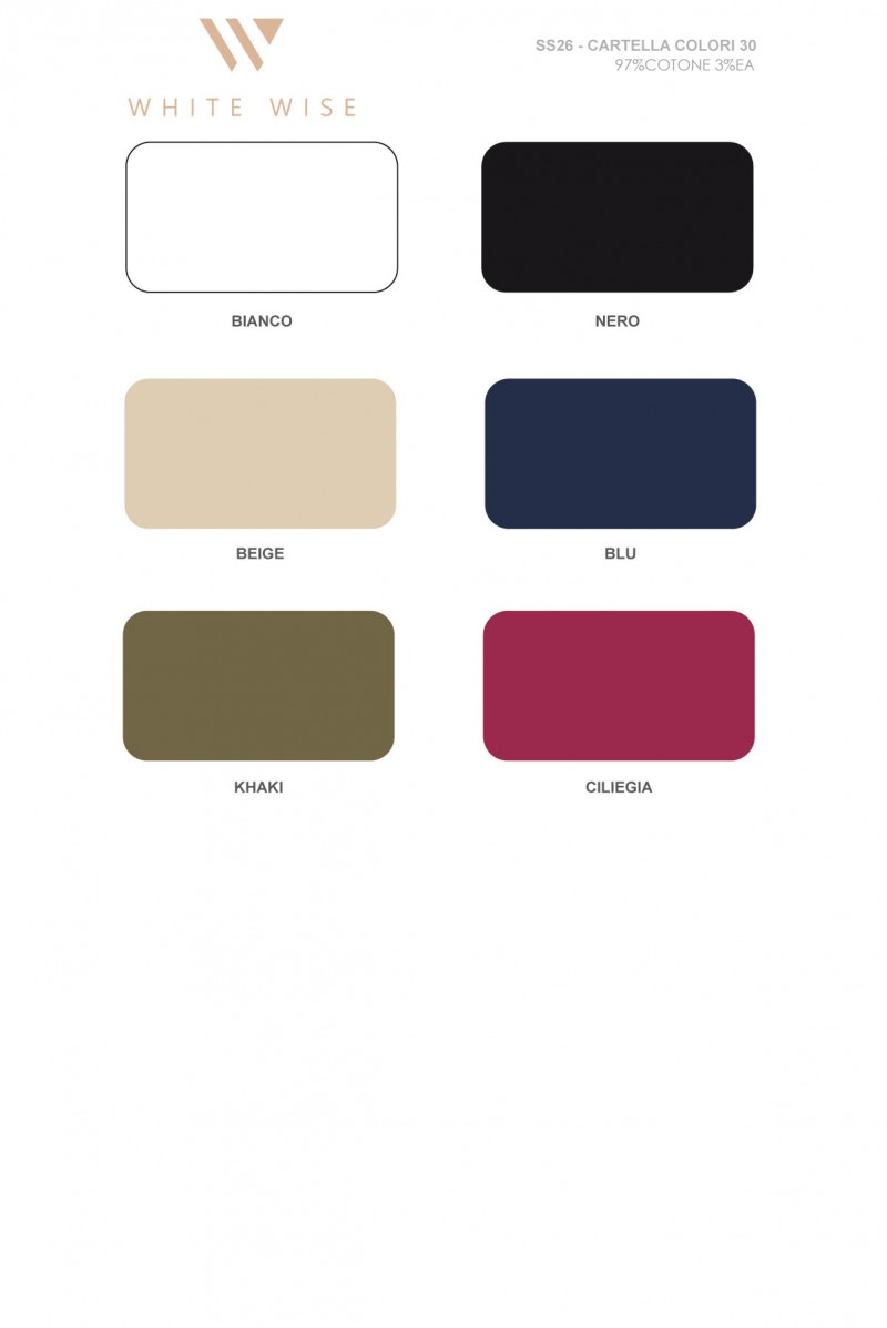 WHITE WISE PANTALONI CARGO IN GABARDINA - WW31414 