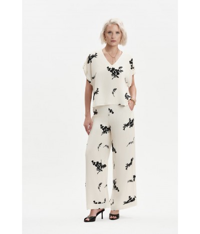 PANTALONI SVASATI FANTASIA FLOREALE - WW31540