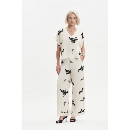 PANTALONI SVASATI FANTASIA FLOREALE - WW31540