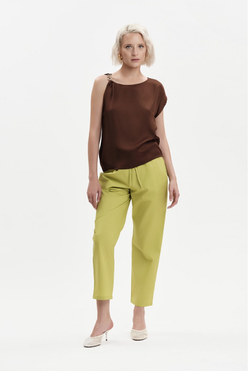 BLUSA IN RASO CON CATENA - WW31654