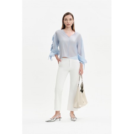 CAMICIA IN MUSSOLA CON FIOCCHETTI - WW31713