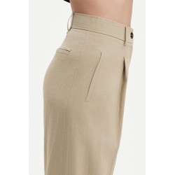 PANTALONI IN MISTOLINO CON BOTTONE ORLO - WW31727